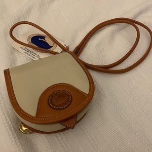 VINTAGE WITH TAG! Dooney Bourke Pebbled Leather Convertible Crossbody  Belt Bag